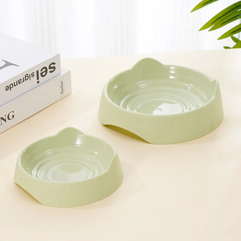 Blue ceramic dog slow feeder bowl with maze pattern for large breed dogs.
