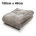 Microfiber car wash towel shown in three size options for vehicle cleaning