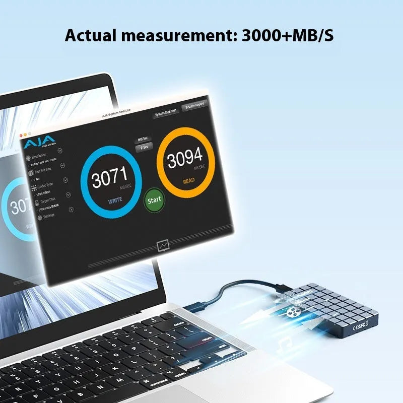 USB4 hard disk enclosure for M.2 NVMe SSD with aluminium alloy construction