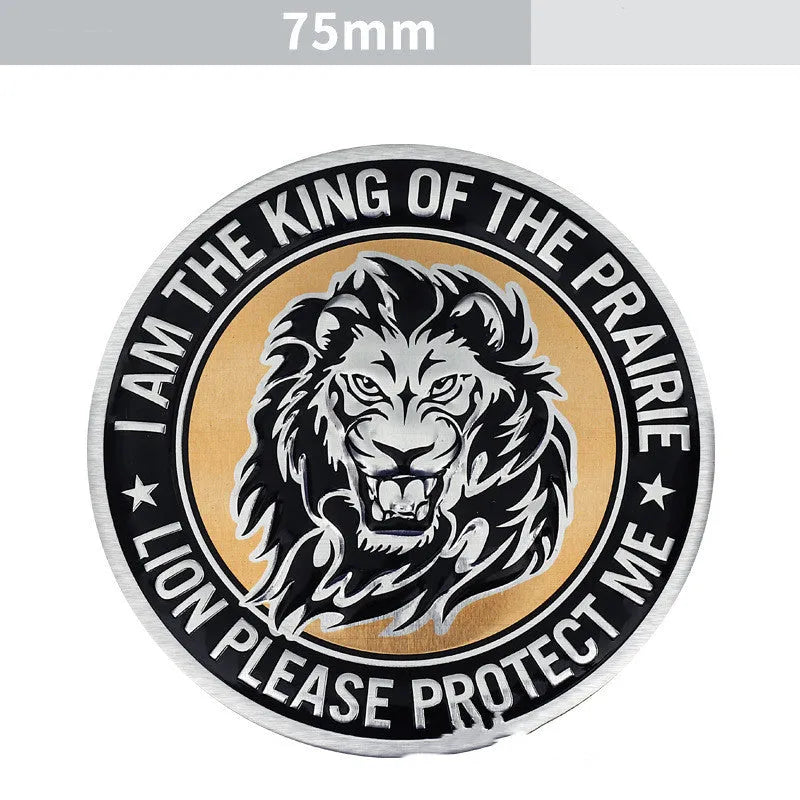 Aluminium car body sticker with animal design for vehicle customisation