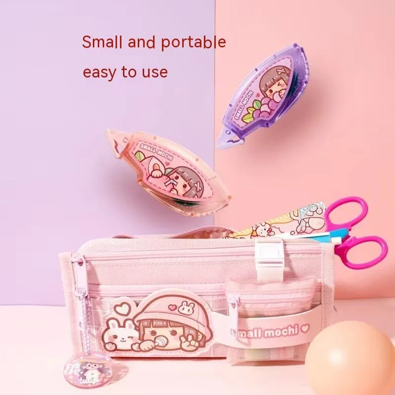 5ml plastic tube of peach juice coloured dotting glue adhesive for crafts and stationery on card packaging.