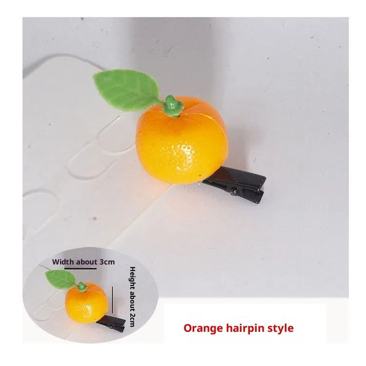 Plastic grass bean sprout hairpin with cute flower barrettes for children, handmade floral hair accessory