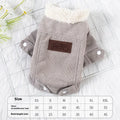 Dog wearing grey lambswool vest with fleece lining for autumn and winter warmth