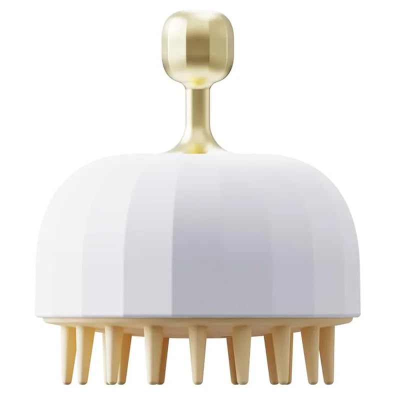 Green pet bath brush with drainage holes and rounded massage bristles for dogs and cats