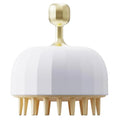 Green pet bath brush with drainage holes and rounded massage bristles for dogs and cats