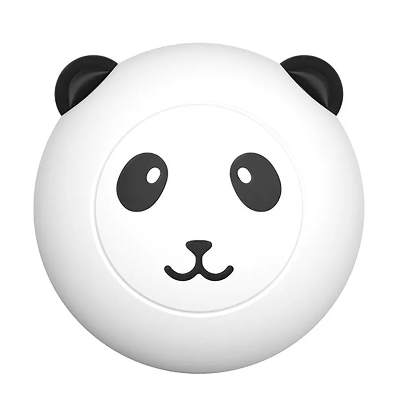 Panda-shaped silicone pet shower brush with soft bristles for cat and dog bathing