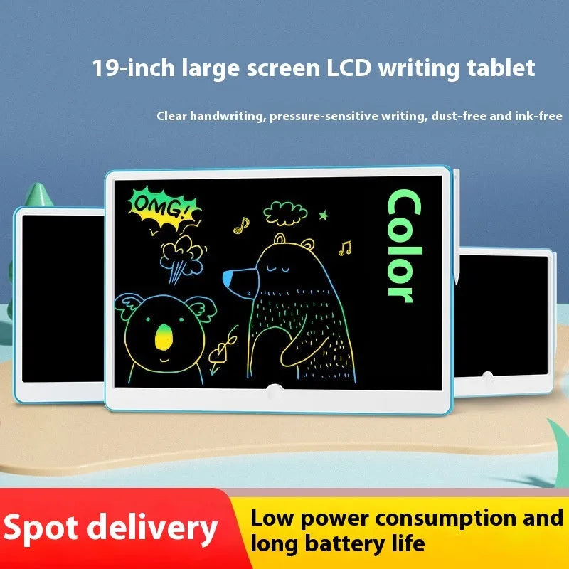 19-inch LCD drawing board for children with rechargeable battery and clear button