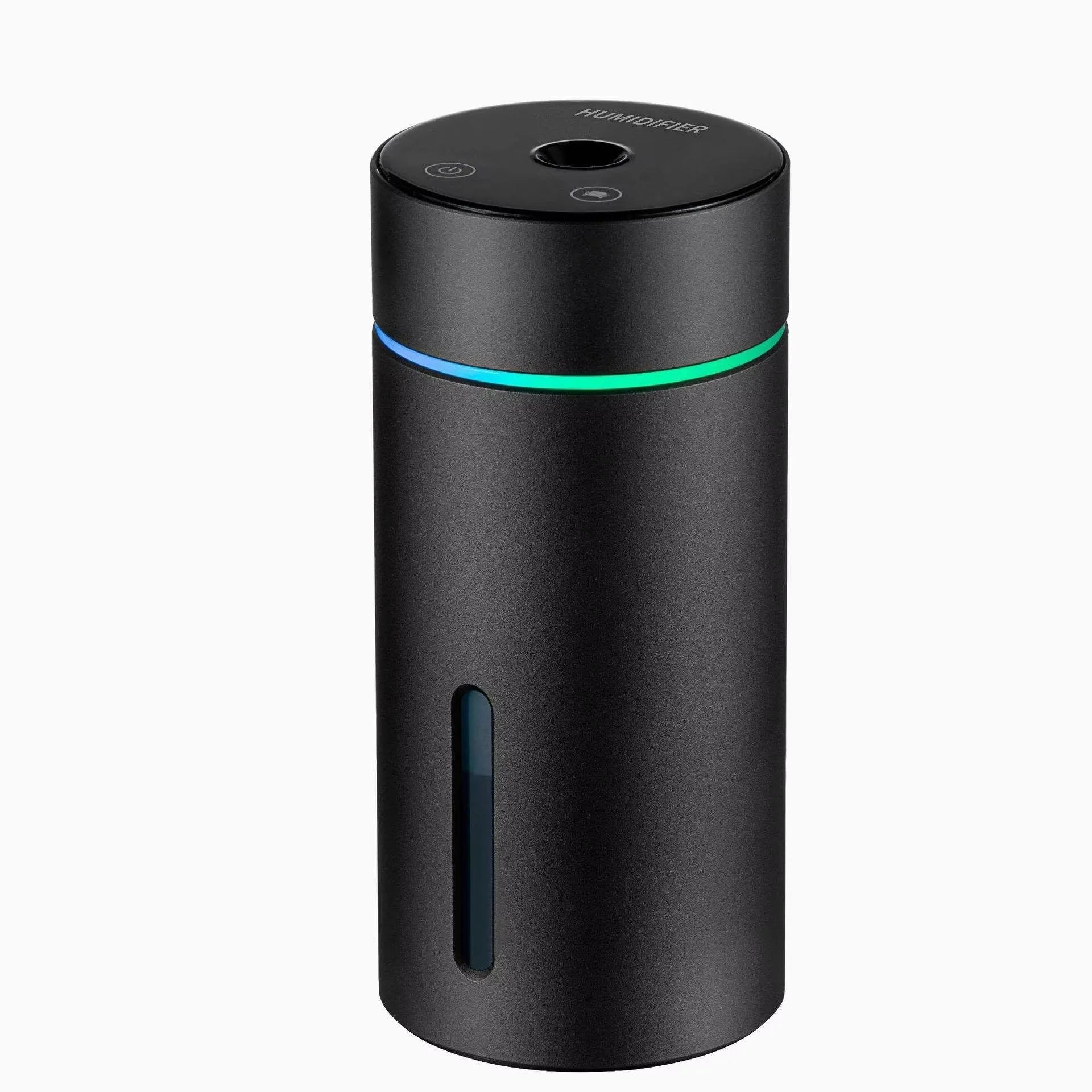 Aluminium car humidifier with essential oil diffuser function and colourful LED night light