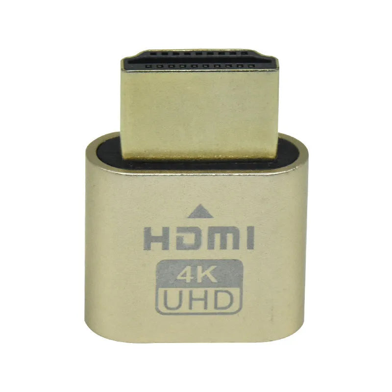 Graphics card HDMI spoof dongle in metallic finish with 26.5mm compact design