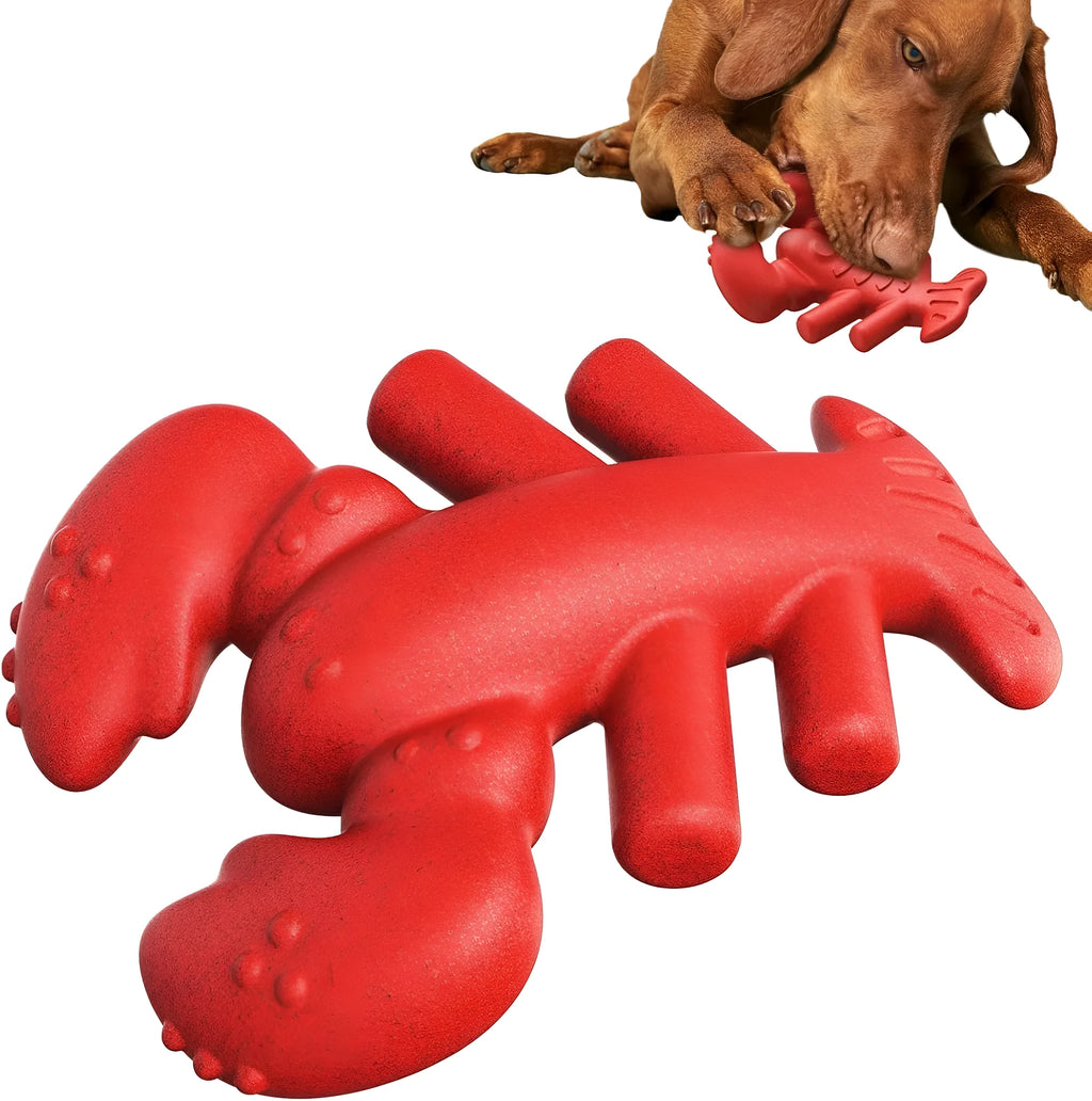 Red hard-wearing dog chew toy for large breed dogs measuring 170mm long