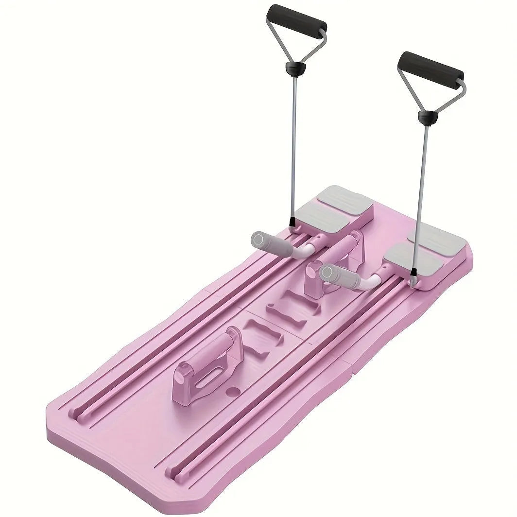 Pink and blue portable supine board wheel fitness equipment for home core workouts