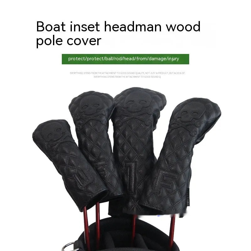 Golf wooden pole protective cover in black waterproof PU material