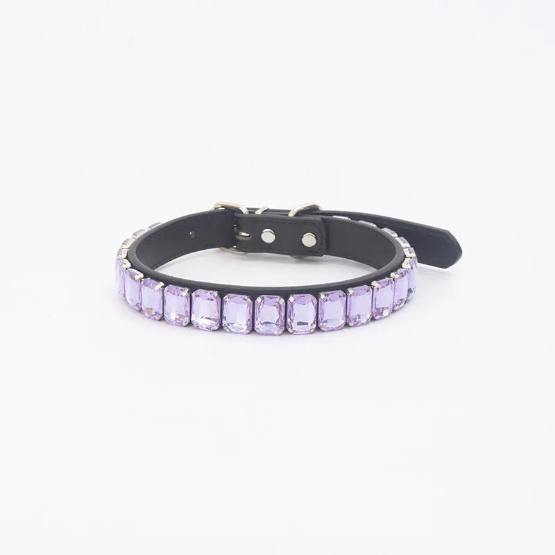 PU dog and cat collar in multiple colours with size options from XS to XL showing 1.5cm and 2cm widths