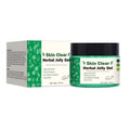 50g jar of clear transparent herbal cooling gel for muscle pain relief