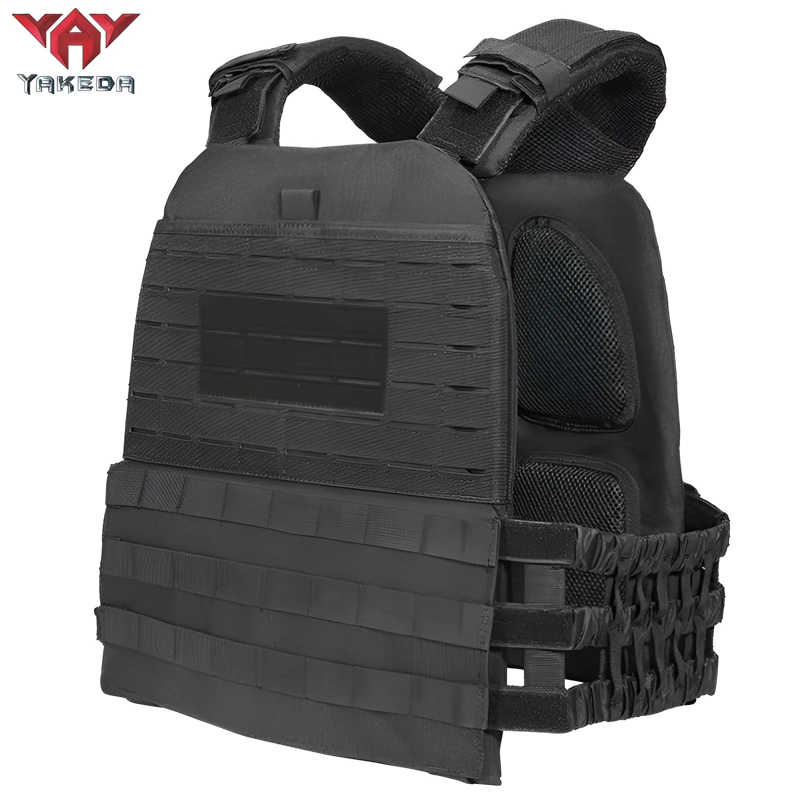 Tactical training outdoor combat vest in military green with adjustable waist straps and 600D polyester construction