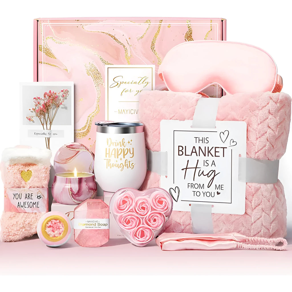 Aromatherapy candle soap bath gift set in modern plastic storage container