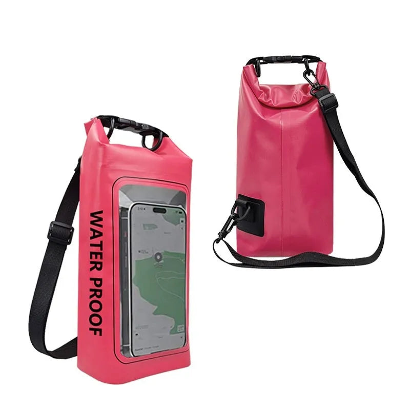 2L crossbody waterproof PVC bag for mobile phones in multiple colour options