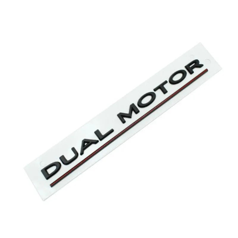 Tesla Model 3 Performance Double Motor bumper sticker in ABS plastic, 19cm by 3cm