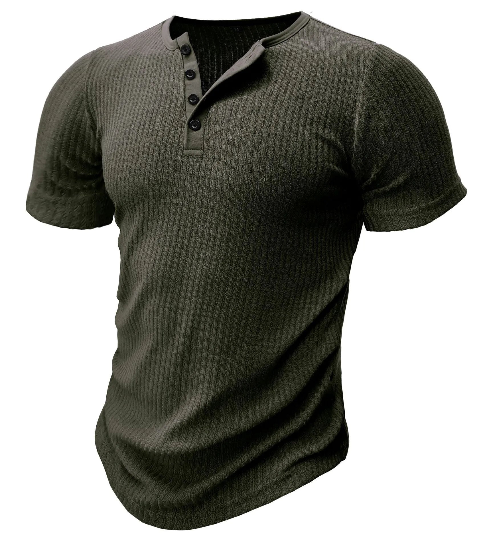 Men's slim-fitting sports T-shirt in polyester with muscle cut design available in multiple solid colours