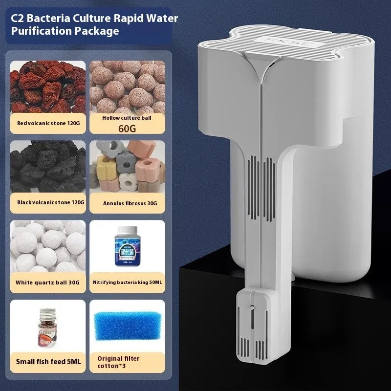 Crazy Water Plants Pharaoh Series external aquarium filter wall-mounted, plastic, three-in-one waterfall design