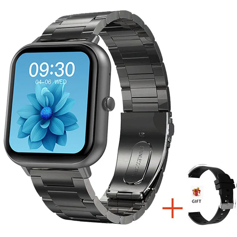 ZL54C smart watch with AMOLED display on wrist, showing health metrics interface