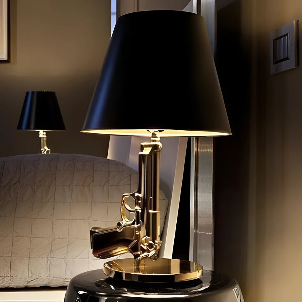 Creative desk lamp with resin base, Nordic style, plated gold finish, 235x425mm, 220V US plug