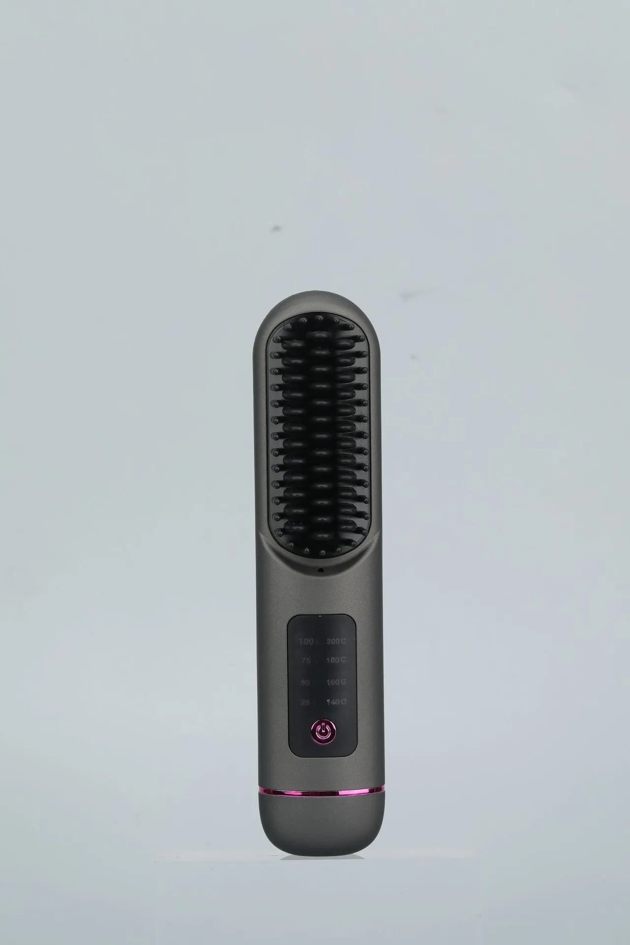 Household portable charging negative ion straight hair comb in white, dark blue, or grey colours