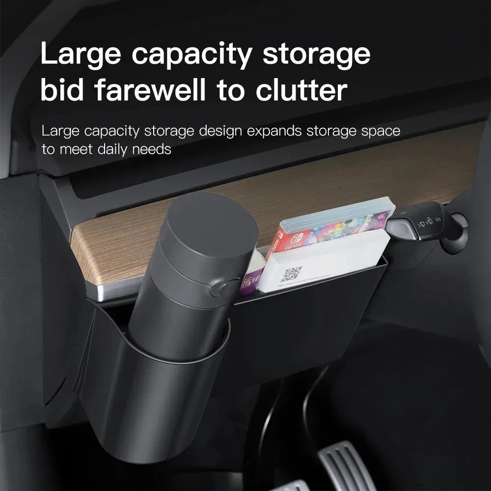 Tesla Model 3 and Model Y dashboard cup holder with waterproof plastic construction and carrying handle