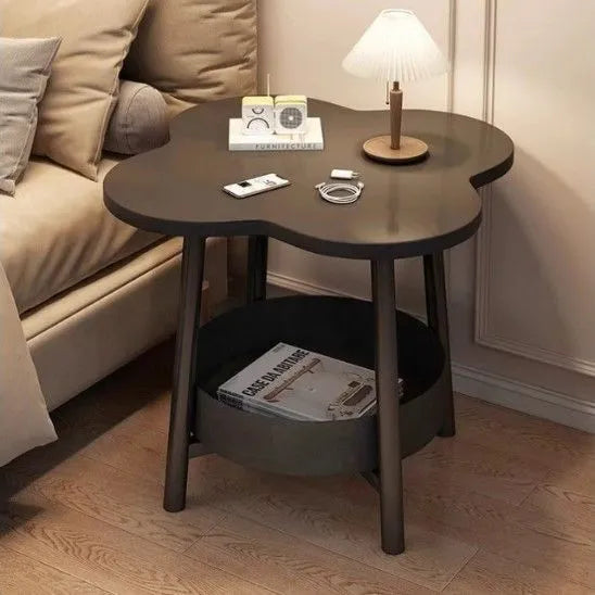 Plastic simple coffee table in Classic Coal colour, 45x39cm