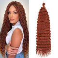 African chemical fibre crochet long curly wig with side bangs, handmade, available in multiple colours and sizes