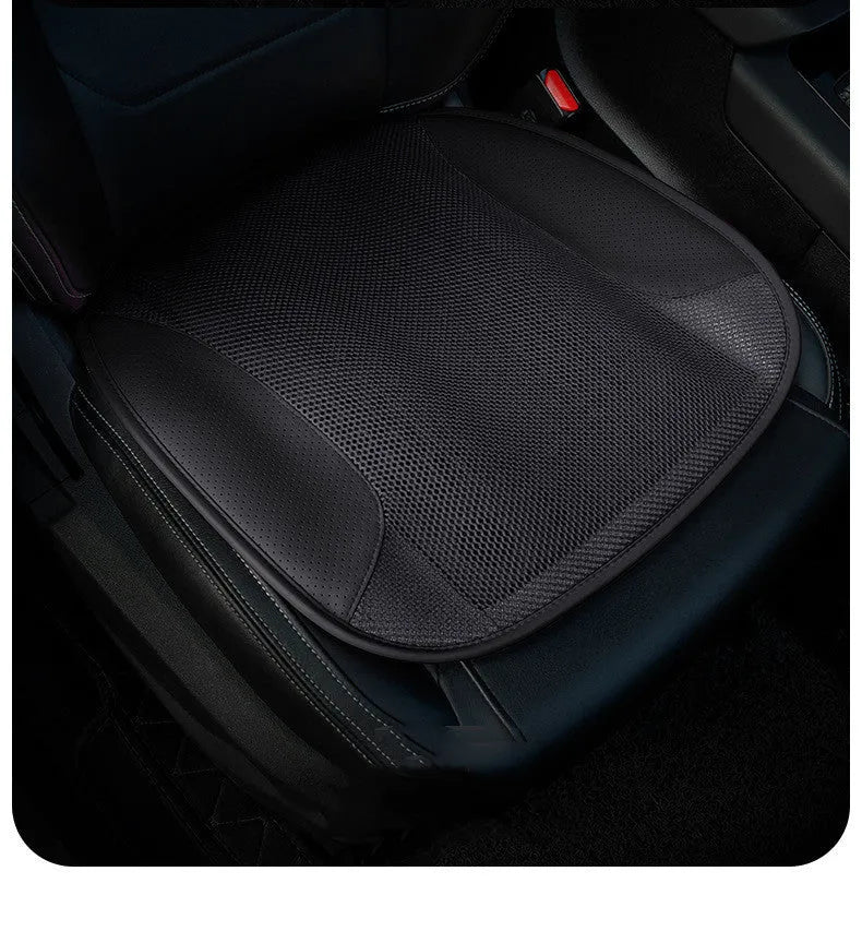 USB ventilated car seat cushion in multiple colours with cooling fans visible