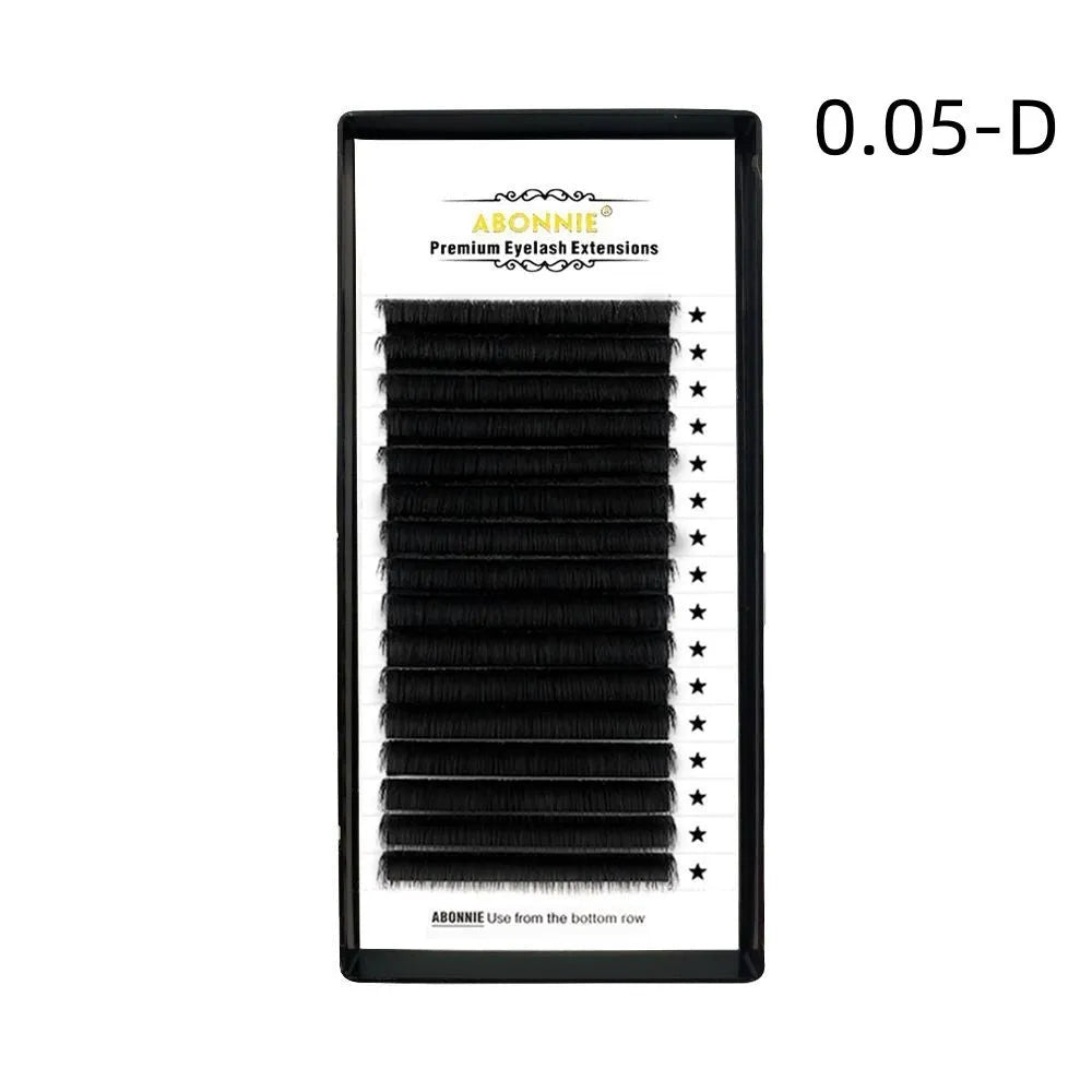 Mink hair false eyelashes with 16-row dense arrangement on matte black round wool bands