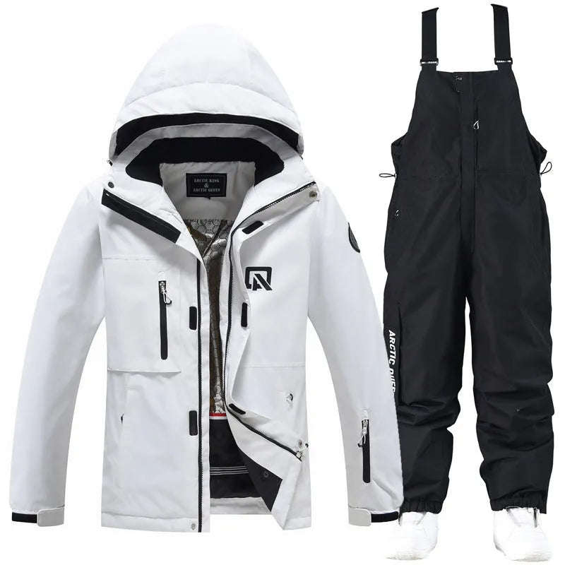 Unisex winter ski suit set with jacket and trousers for snow sports