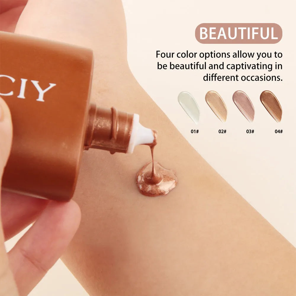 30ml face and body highlighting cream contour liquid bottle in four colour options