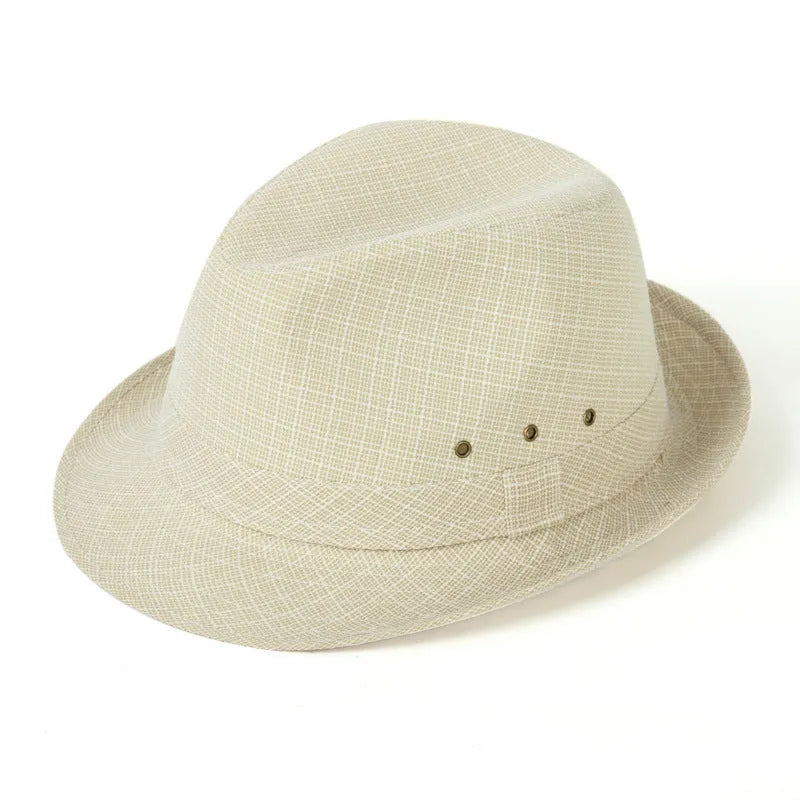 Men's thickened wool felt fedora hat showing classic trilby shape available in multiple colours with size tags
