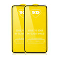 Black full screen glass tempered film for Xiaomi mobile phones on a white background.