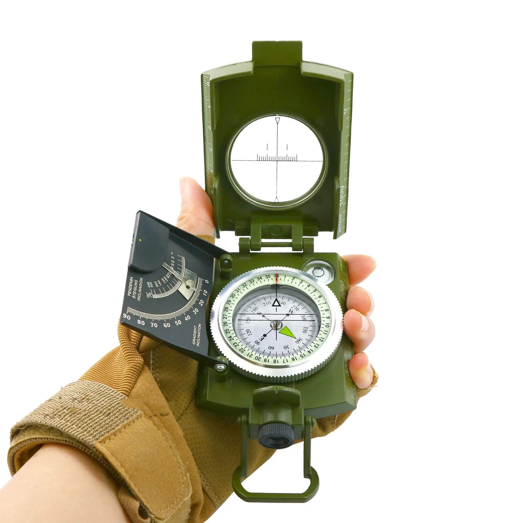K4074 professional outdoor compass with metal construction and hanging ring for attachment