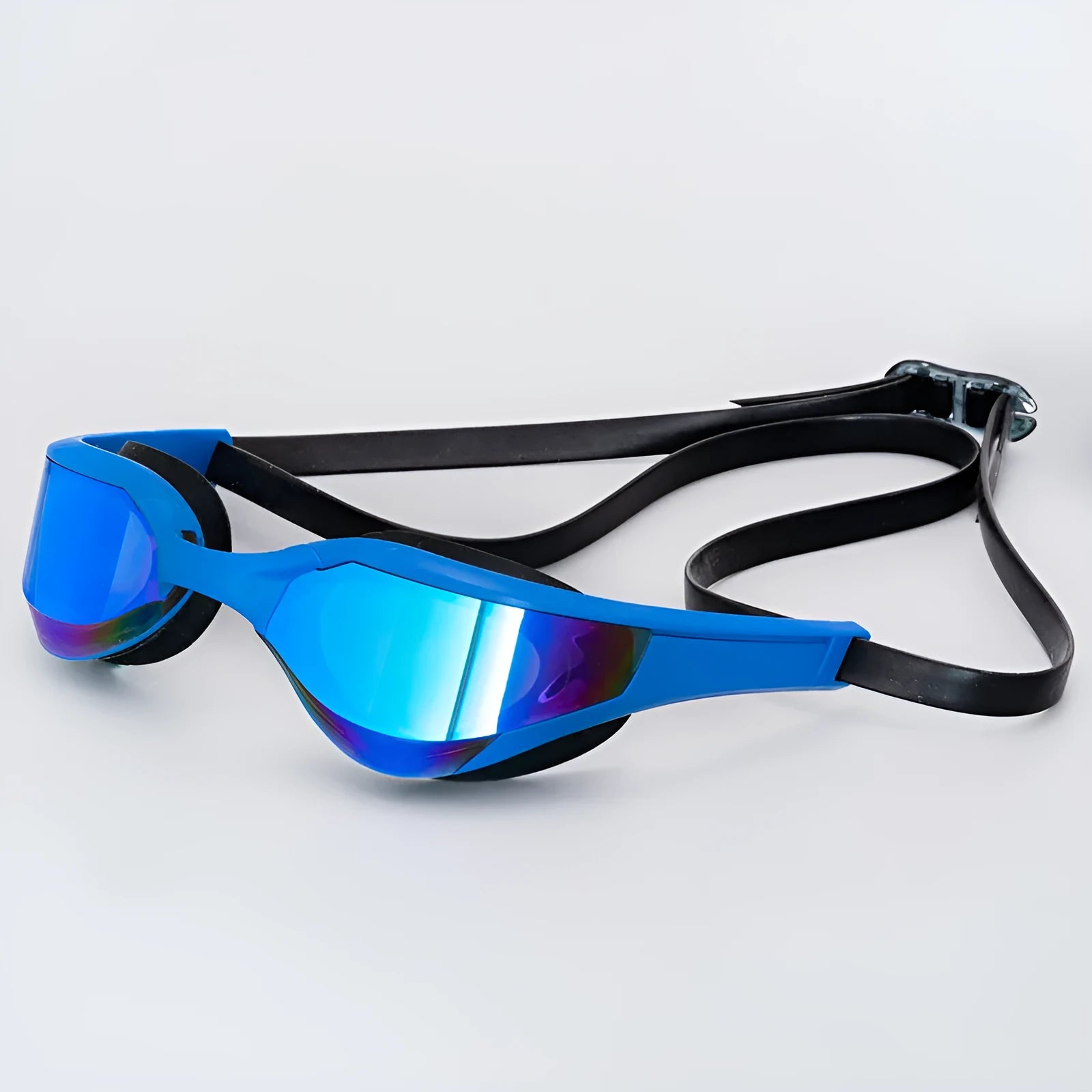 Racing HD anti-fog waterproof swimming glasses with silicone rubber and polycarbonate PC construction