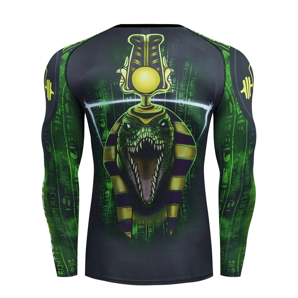 Men's stretch sports suit with ZF016 pattern printing for running and fitness activities