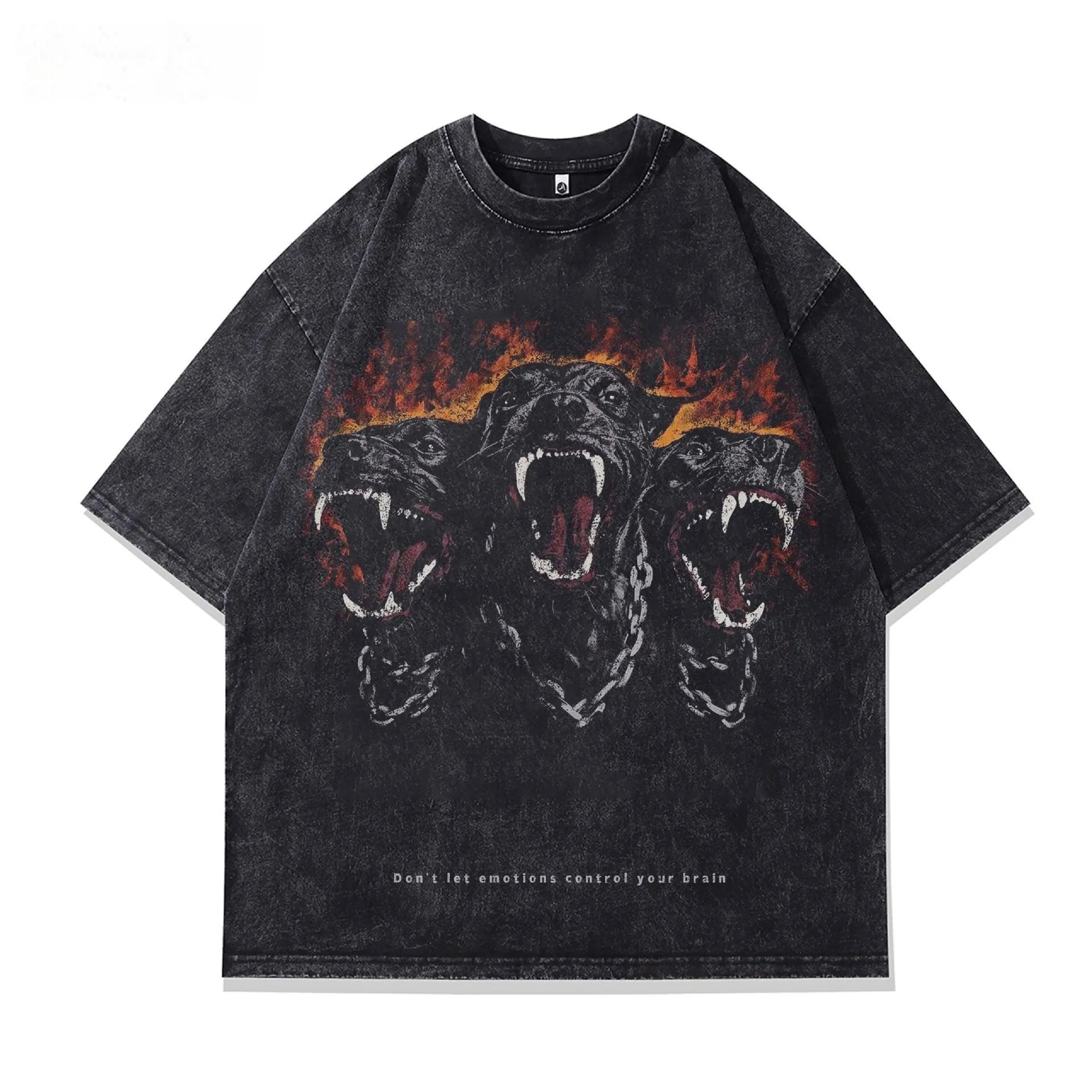 Men's character printed cotton short sleeve T-shirt with loose fit design