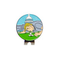 Zinc alloy golf hat clip with engraved pattern options including Dragon Year design