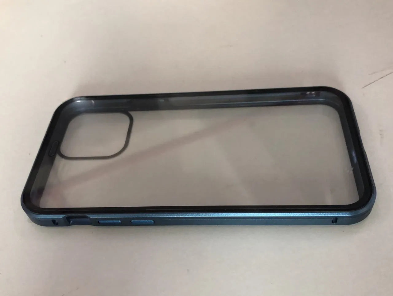 Glass anti-spy clamshell phone case for iPhone in multiple colour options