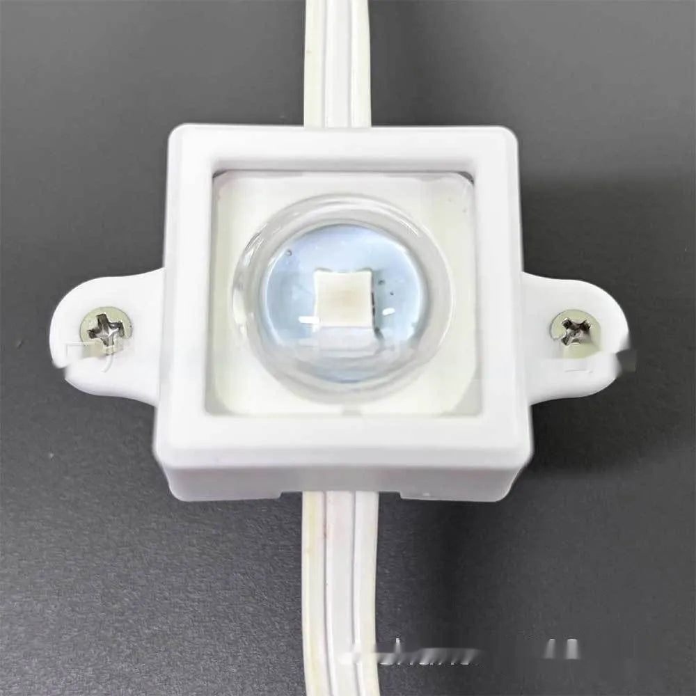 White plastic LED light protective lampshade with fixed bracket, dimensions 1.7cm by 6cm.