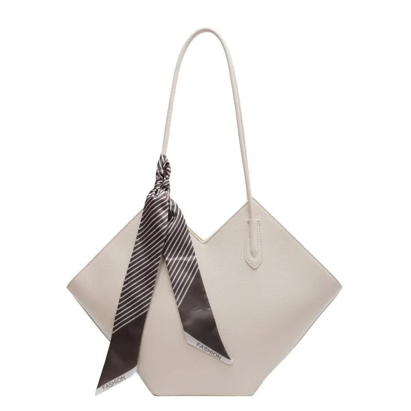 Women's large capacity PU leather shoulder bag in horizontal square shape with eight colour options