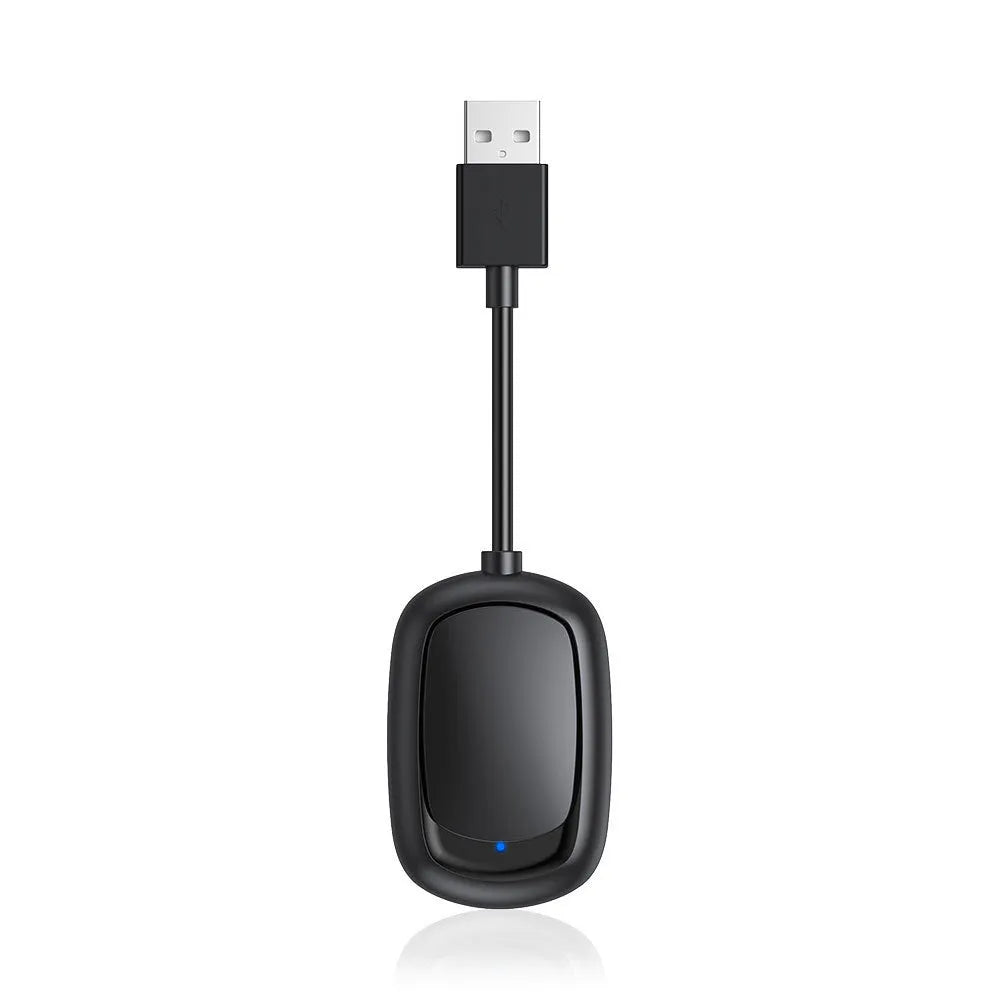Wireless CarPlay and Android Auto adapter with USB connection and ABS plastic housing