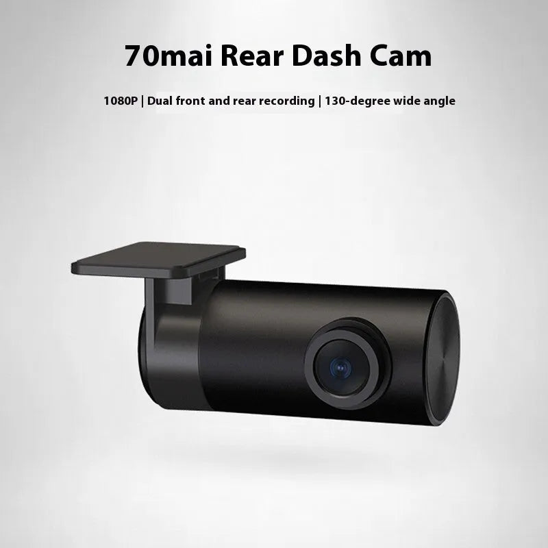 Compact HD 1080p rear window recording camera with wide angle lens.