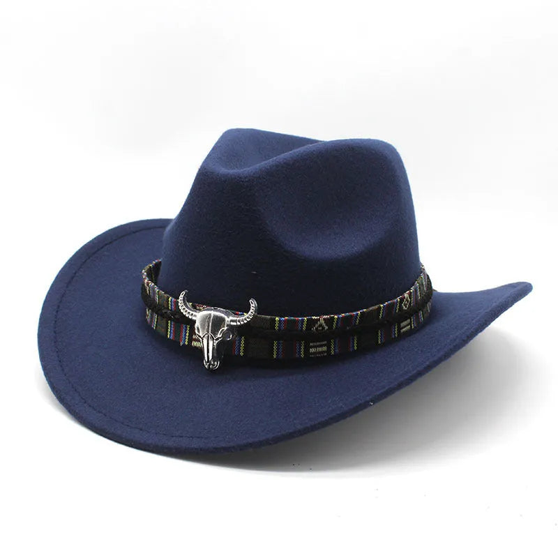 Polyester Western cowboy hat with bell crown in army green colour