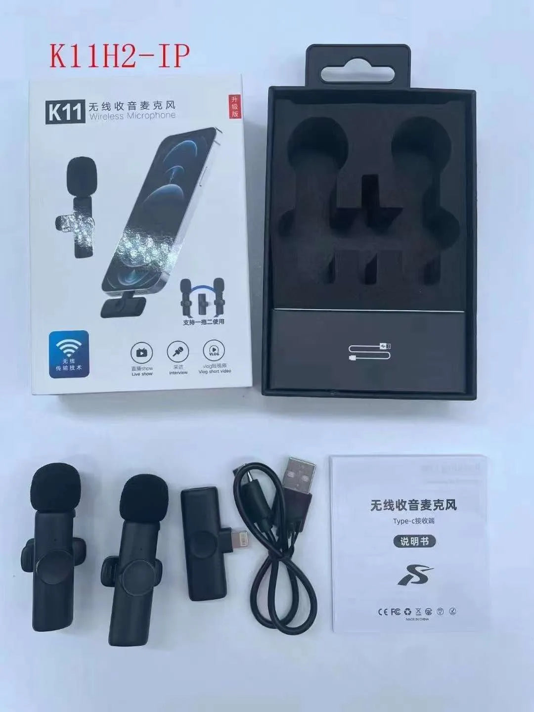 K-series collar clip microphone for wireless outdoor recording with multiple interface options.