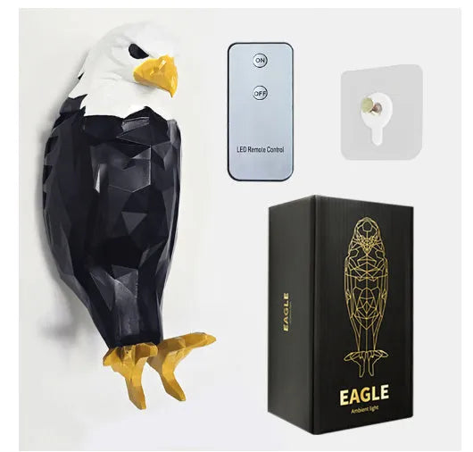Injection moulded night light with ABS shade, showing owl and eagle silhouette designs for wall decor