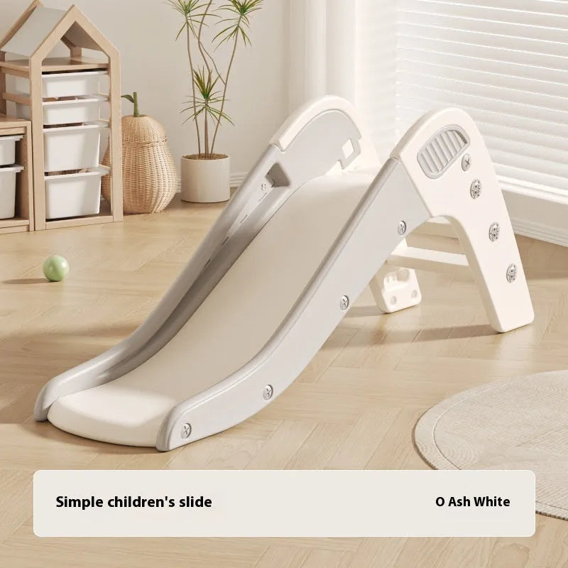 Small plastic baby slide for children under three years old in a choice of blue, yellow, brown, or grey colours.